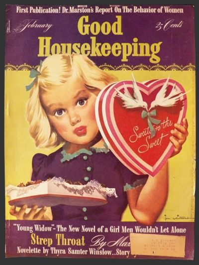 1941 Good Housekeeping Magazine Cover ~ Child with Valentine's Candy