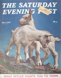 1942 Saturday Evening Post Cover ~ Baby Goats