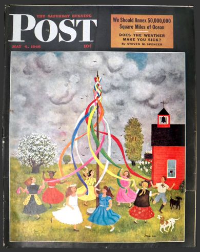 1946 Saturday Evening Post Cover ~ Maypole Dancers, Doris Lee
