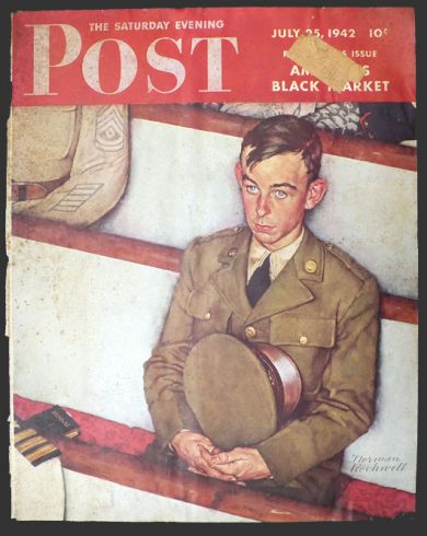 1942 Saturday Evening Post Cover ~ WIllie Gillis in Church