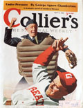 1936 Collier's Magazine Cover ~ Baseball Ump Says 
