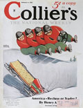 1935 Collier's Magazine Cover ~ Bobsled Crash