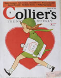 1935 Collier's Magazine Cover ~ Girl Gets Mean Valentine