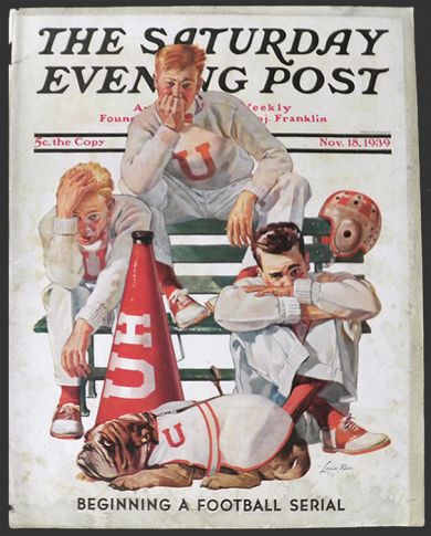 1939 Saturday Evening Post Cover ~ College Football Cheerleaders