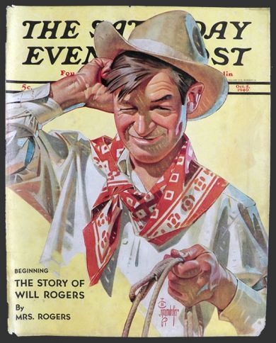 1940 Saturday Evening Post Cover ~ Will Rogers ~ J.C. Leyendecker
