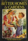1933 Better Homes & Gardens Cover ~ Mom & Son in Garden