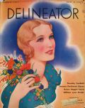 1931 Delineator Magazine Cover ~ Woman with Bouquet