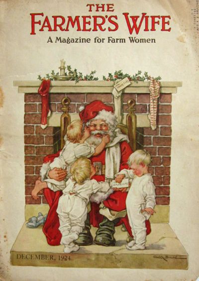 1924 Farmer's Wife Magazine ~ C.M. Burd ~ Santa & Kids