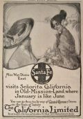 1911 Santa Fe Railroad Ad ~ Miss Way Down East
