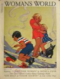 1937 Woman's World Magazine Cover ~ Kids & Scotty Dog Shoot Fireworks