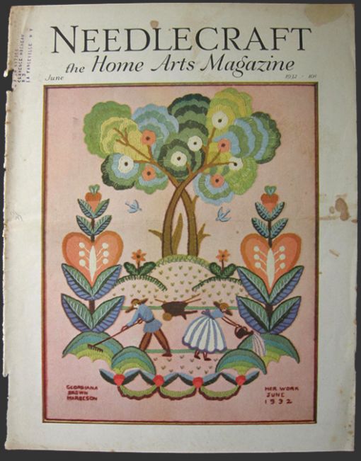 1932 Needlecraft Magazine Cover ~ Georgiana Harbeson