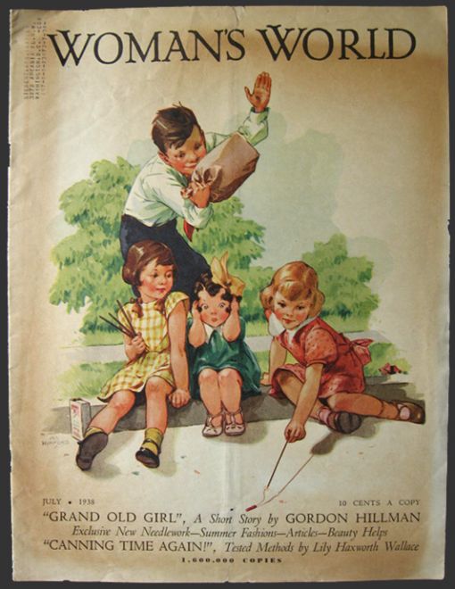 1938 Woman's World Magazine Cover ~ Firecracker Prank