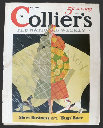 1934 Collier's Magazine Cover ~ April Showers Bring May Flowers