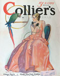 1931 Collier's Magazine Cover ~ Woman With Macaw