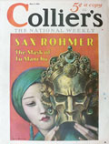 1932 Collier's Magazine Cover ~ Mask of Fu Manchu ~ W.T. Benda