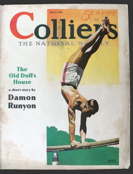 1933 Collier's Magazine Cover ~ Gymnastic Parallel Bars