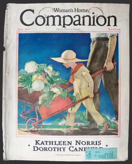 1933 Woman's Home Companion Cover ~ Carting Lettuce