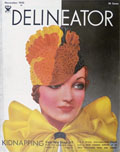 1933 Delineator Magazine Cover ~ Lady With Big Yellow Bow
