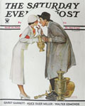 1934 Saturday Evening Post Cover ~ Norman Rockwell ~ Bargaining with Antique Dealer