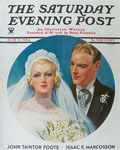 1934 Saturday Evening Post Cover ~ Bradshaw Crandall ~ Wedding Couple