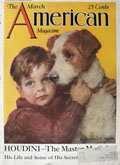 1928 The American Magazine Cover ~ Boy With Jack Russell Dog