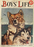 1935 Boys' Life Magazine Cover ~ Sled Dogs