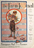 1930 National Farm Journal Cover ~ Boy With Fireworks