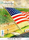 1942 Farm Journal Magazine Cover ~ John Clymer Patriotic U.S. Flag