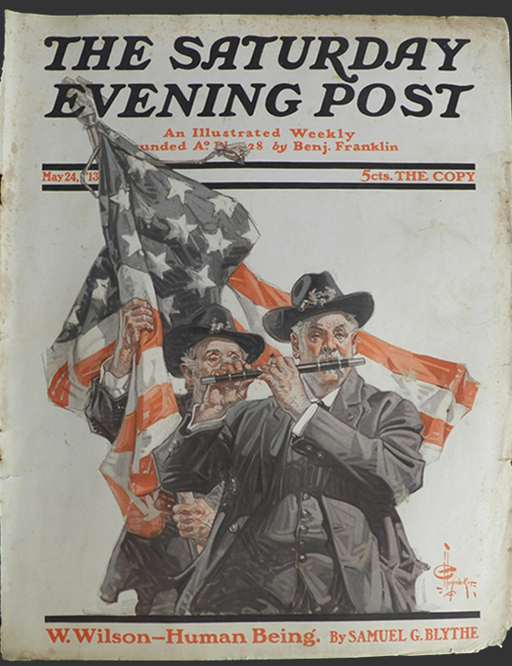 1913 Saturday Evening Post Cover ~ Leyendecker Civil War Vets