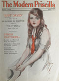 1916 Modern Priscilla Magazine Cover ~ Woman in Sailor Dress