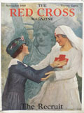 1918 Red Cross Magazine Cover ~ Nurse Welcomes Recruit