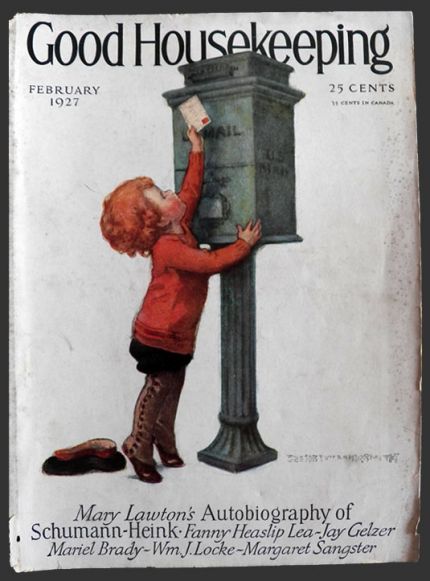 1927 Good Housekeeping Cover ~ Child Mails Letter