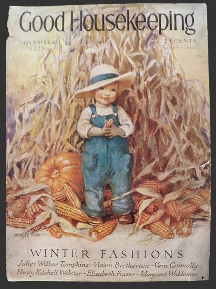 1928 Good Housekeeping Cover ~ Jessie Willcox Smith ~ Boy in Corn Field