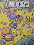 1930 Life (Humor) Magazine Cover ~ Aerial Beach Scene