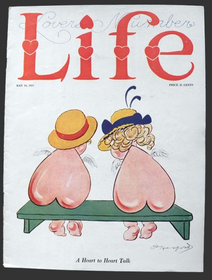 1923 Life (Humor) Magazine Cover ~ Heart Shaped Bum ~ Oliver Herford