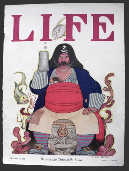 1923 Life (Humor) Magazine Cover ~ Rea Irvin Pirate