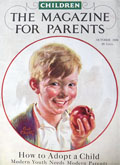 1928 Children Magazine Cover ~ Boy With Apple