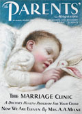 1932 Parents Magazine Cover ~ Sleeping Child, Stuffed Bunny