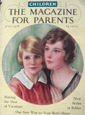 1928 Children Magazine Cover ~ Mother Daughter Portrait