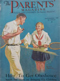 1929 Parents Magazine Cover ~ Tennis Couple