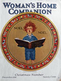 1921 Woman's Home Companion Cover ~ Boy Sings Christmas Carols