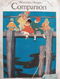 1927 Woman's Home Companion Cover ~ Kids Fishing From Pier