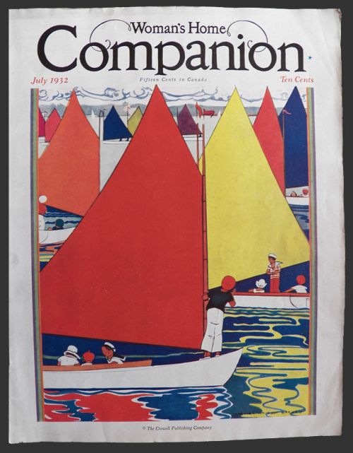 1932 Woman's Home Companion Cover ~ Sailing ~ Maginal Wright Barney