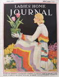 1930 Ladies Home Journal Cover ~ Woman With Tulips