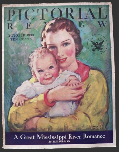 1933 Pictorial Review Cover ~ Mother & Child
