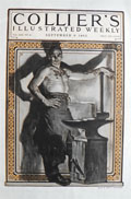 1902 Collier's Magazine Cover ~ Tattooed Blacksmith