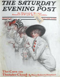 1912 Saturday Evening Post Cover ~ Clarence Underwood ~ Women at Soda Fountain