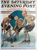 1929 Saturday Evening Post Cover ~ Women's Ice Hockey