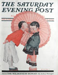 1926 Saturday Evening Post Cover ~ Asian Boy Wants Kiss
