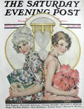 1926 Saturday Evening Post Cover ~ Ellen Pyle ~ Women From Different Centuries